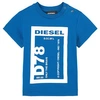 DIESEL DIESEL BLUE PRINTED T-SHIRT,K00067