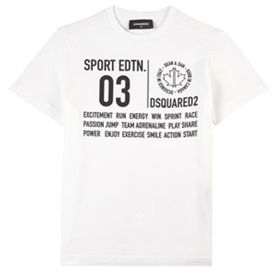 Dsquared2 Kids' White Branded T-shirt | ModeSens