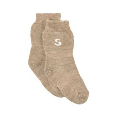 Stuckies Babies' ® Pebble ® Wool Socks In Beige