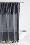 Anthropologie Tasseled Antioch Shower Curtain By  In Grey Size 72 X 72