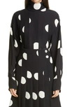 PROENZA SCHOULER DOT BLOUSE WITH REMOVABLE SCARF,R2114029-BYP116