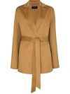Joseph Cenda Belted Wool And Cashmere-blend Coat In Neutrals