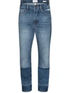 FRAME PATCHWORK-EFFECT CROPPED JEANS