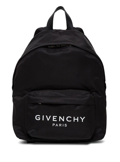 Givenchy Black Nylon Backpack With Logo