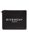 GIVENCHY LEATHER CLUTCH WITH LOGO PRINT