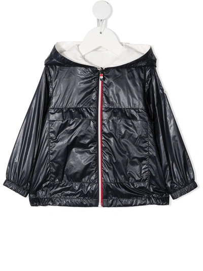 Moncler Babies' Hooded Rain Jacket In 蓝色