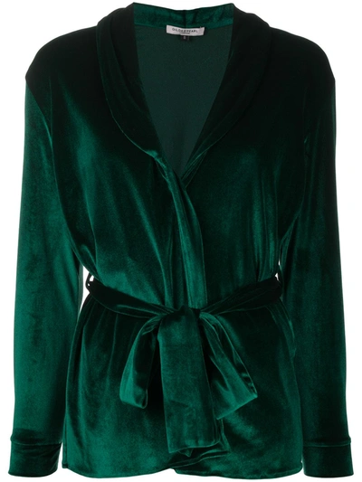 Gilda & Pearl Sara Toga Velvet Pyjamas In Green