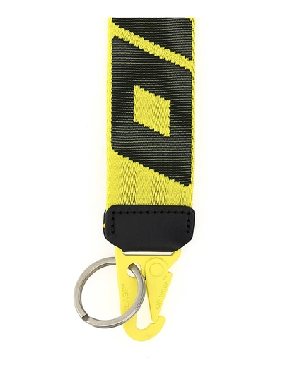 Off-white Keyring In Yellow Bla