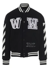 OFF-WHITE OFF-WHITE DIAG VARSITY JACKET,11678013