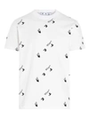OFF-WHITE OFF-WHITE OW ALL OVER T-SHIRT,OMAA027R21JER0120110 0110