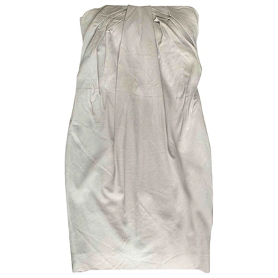 Pre-owned Loris Azzaro Silk Dress In Grey