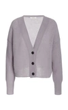 VINCE FEATHERWEIGHT RIBBED MOHAIR-BLEND CARDIGAN