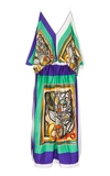 CHRISTOPHER ESBER BANDANA SCARF SILK KAFTAN DRESS