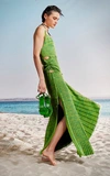 Christopher Esber Women's Deconstructed Knit Maxi Dress In Green
