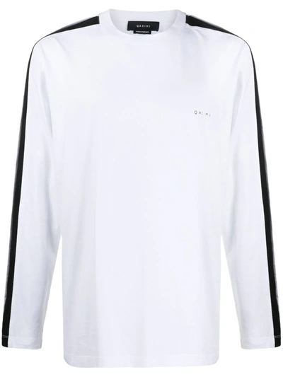 Qasimi Rear Logo Print Sweater In White