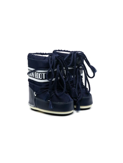 Moon Boot Kids' Icon Mini Snow Boots In Navy