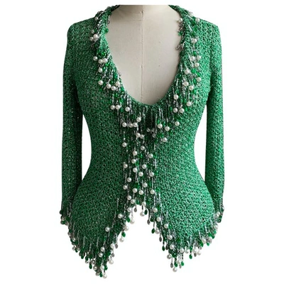 Pre-owned Loris Azzaro Green Synthetic Knitwear