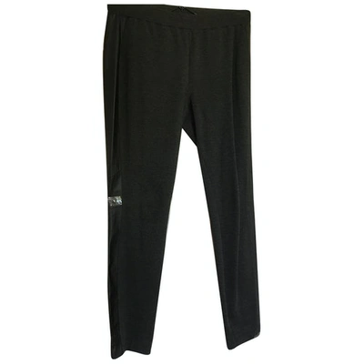 Pre-owned Dkny Grey Viscose Trousers