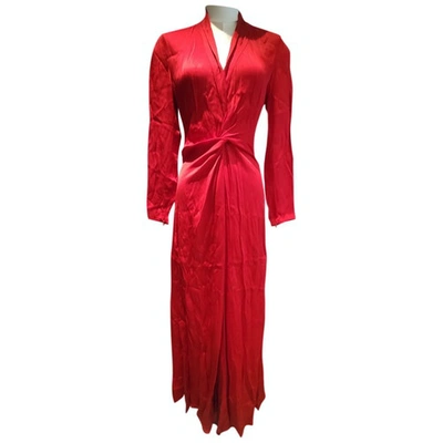 Pre-owned Lanvin Maxi Dress In Red