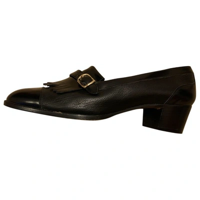 Pre-owned Fratelli Rossetti Leather Flats In Black