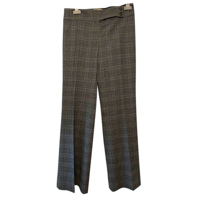 Pre-owned Michael Kors Wool Straight Pants In Grey