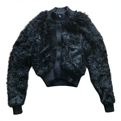 Pre-owned Y-3 Black Faux Fur Leather Jacket