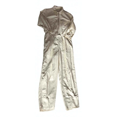 Pre-owned Second Female Linen Jumpsuit In Beige
