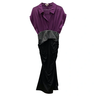 Pre-owned Paule Ka Silk Mid-length Dress In Multicolour