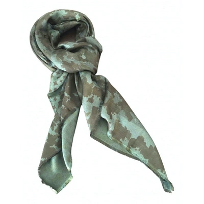 Pre-owned Dior Silk Scarf In Green