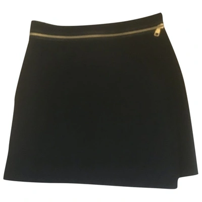 Pre-owned Ferragamo Wool Mid-length Skirt In Black