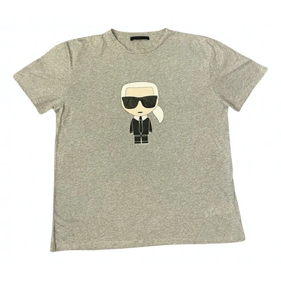 Pre-owned Karl Lagerfeld Grey Cotton T-shirt