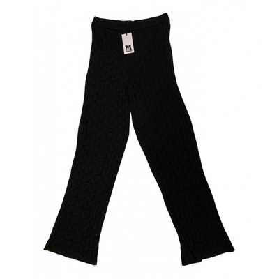 Pre-owned M Missoni Wool Trousers In Black