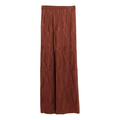 Pre-owned M Missoni Trousers In Brown