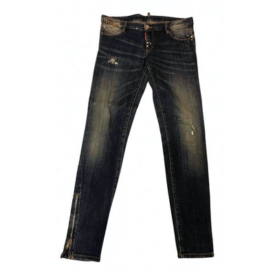 Pre-owned Dsquared2 Slim Jeans In Blue