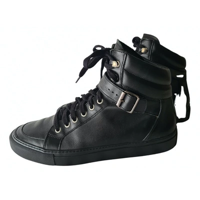 Pre-owned The Kooples Leather Boots In Black