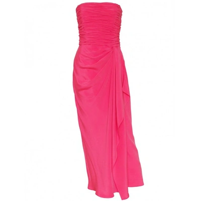 Pre-owned Loris Azzaro Silk Maxi Dress In Pink