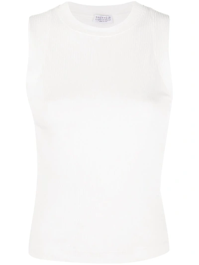 Brunello Cucinelli Slim-fit Tank Top In White