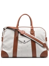 BRUNELLO CUCINELLI LEATHER PANELLED HOLDALL