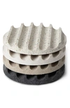 Pretti.cool Pretti. Cool Set Of 4 Terrazzo Coasters In Grey Scale Terrazzo