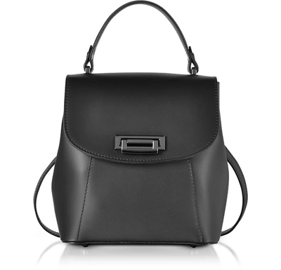 Gisèle 39 Designer Handbags Venus Leather Convertible Satchel/backpack In Noir