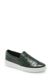 Michael Michael Kors Keaton Slip-on Sneaker In Moss Embossed Croc Leather