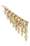 Maria Tash 14ct 18mm Curved Tassel Bar Single Climber Earring Left In Yellow Gold-right