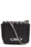 TOPSHOP QUILTED FAUX LEATHER CROSSBODY BAG,24R11TBLK