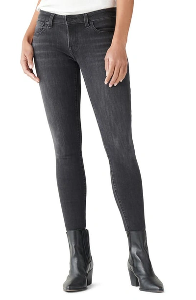 Lucky Brand Bridgette High-rise Cropped Skinny Jeans In Clean Black