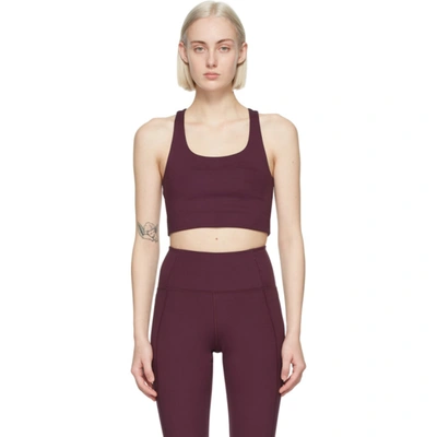 Girlfriend Collective Paloma Firm-support Sports Bra In Plum