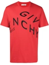 GIVENCHY REFRACTED LOGO EMBROIDERY T-SHIRT