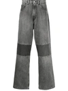 Our Legacy 25.5cm Extended Third Cut Cotton Jeans In Grey