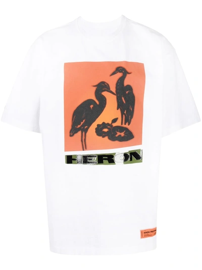 Heron Preston Men's Heron Nights Graphic T-shirt In White