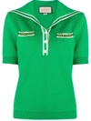 GUCCI OVERSIZE-COLLAR POLO SHIRT