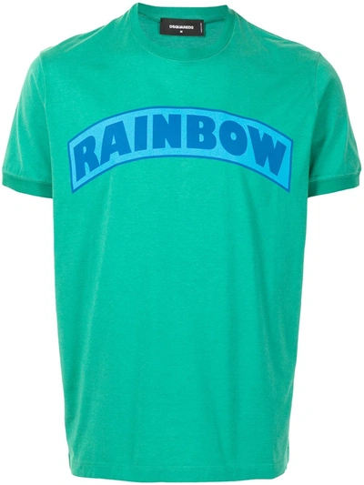 Dsquared2 Rainbow T恤 In Green